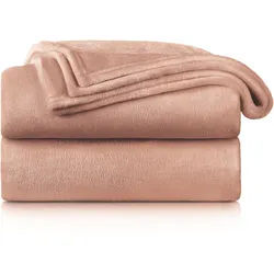 Blumtal Kuscheldecke Anton 270/230 cm, Hellrosa , Textil , Rechteckig , 270x230 cm , Heimtextilien, Wohntextilien, Decken, Kuscheldecken