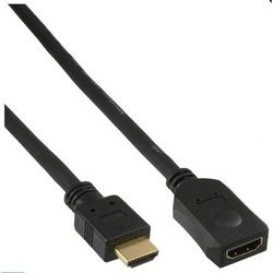 Inline HDMI Verlängerung, HDMI-High Speed Stecker / Buchse 5m schwarz