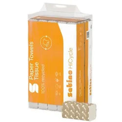 satino HiLine Papierhandtücher »100% recycled« 2-lagig weiß 20 x 200 Tücher weiß, 24 cm