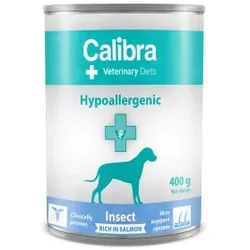 Calibra Veterinary Diets Hypoallergenic Insekten mit Lachs Nassfutter für Hunde 12 x 400 g