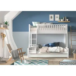 Mid.you Etagenbett , Weiß , Holz , Kiefer , Höhe ca. 20 cm , 90x200 cm , nicht verstellbar , Babymöbel & Kindermöbel, Kinderzimmer & Jugendzimmer, Stockbetten