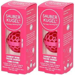 Sauberkugel® Reinigungskugel Tasche Think Pink - wiederverwendbar 3,5 cm