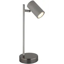 Tischlampe Nachttischlampe Leselampe beweglich Schlafzimmerlampe grau H 35 cm