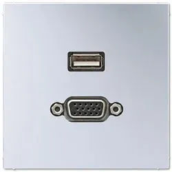 Jung Mutimedia-Einsatz USB / VGA (Aluminium)