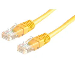 ROLINE Patchkabel Cat.5e (Class D) UTP, PoE, gelb, 0,5 m