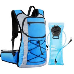 VEVOR Laufrucksack Trinkrucksack 3L Laufen TPU Fahrradrucksack Wandern Blau