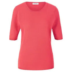 Pull col rond en laine vierge et cachemire Peter Hahn fuchsia