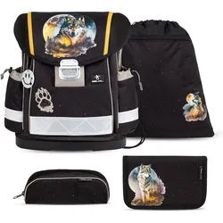 Belmil Classy Schulranzen Set 4-teilig mit Brustgurt - Moonless Night Koffer24