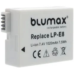 Blumax Akku passend für Canon LP-E8 1020 mAh (3,6V) Kamera-Akku schwarz