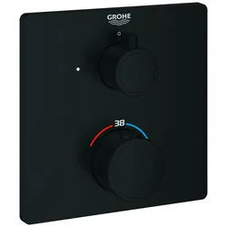 GROHE Thermostat-Brausearmatur Grohtherm 102215 1 Abg. FMS für 35604 eckig matt black, 1022152430 1022152430