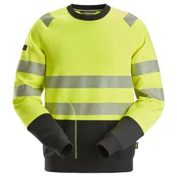 Snickers High-Vis-Sweatshirt, Warnschutzklasse 2 7 signalgelb-schwarz