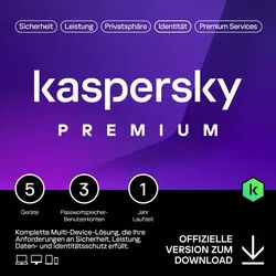 Kaspersky Premium ; 5 Geräte 1 Jahr