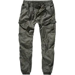 Cargohose BRANDIT "Brandit Herren Ray Vintage Trousers", Herren, Gr. M, US-Größen, olive, 98% Baumwolle, 2% Elasthan, unifarben, loose fit, Hosen Cargohose