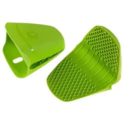 Kochblume Topfhandschuhe Thermo-Fingerschutz, (2-tlg), Hitzebeständig bis 230° grün
