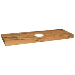 Konsole Eleng Eiche astig lackiert 1x WT-Ausschnitt 1x Hahnloch 1400 x 80 x 510 mm - 93 955 83