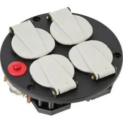 Steckdoseneinsatz-Montageplatte 4-fach IP20 230V/16A Thermostat mit Kontroll-Leuchte