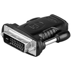 Goobay HDMITM/DVI-D-Adapter, vernickelt - HDMITM-Buchse (Typ A) > DVI-D-Stecker Dual-Link (24+1 pin)
