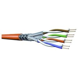 Elmat Datenkabel Cat7 1000MHz S/FTP 4x2xAWG23 FRNC orange TR1000m