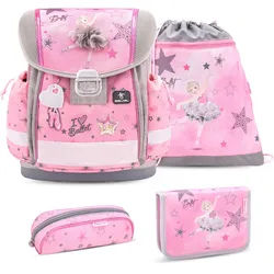 Belmil Belmil Classy ergonomisches Schulranzen-Set 4-teilig "Ballet Light Pink" Koffer24