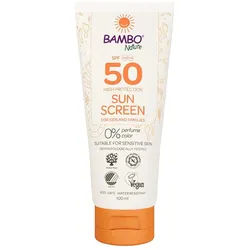 Bambo Nature Sonnencreme farb- u. parfümfrei SPF50 100 ml, 6 Stück