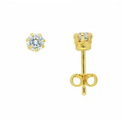 Adelia ́s Paar Ohrhänger Damen Goldschmuck, 333 Gold mit Zirkonia Goldschmuck für Damen goldfarben