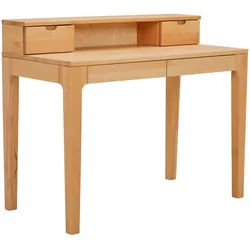 Boxxx Schreibtisch , Kernbuche , Holz , Kernbuche , massiv , 4 Schublade(n) Schubladen , eckig , 55-91x76x110 cm , Stauraum , Büromöbel, Büromöbel-Sets & Büromöbel-Serien, Büromöbelserien