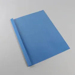 100 Thermobindemappe A4, Lederkarton, 40 Blatt, blau | 250 g/m2 | 4 mm