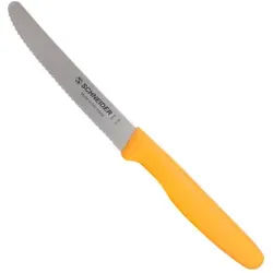 SCHNEIDER Universalmesser Welle, 11 cm, Klinge aus hochwertigem Chrom-Molybdän-Stahl, Grifffarbe: gelb