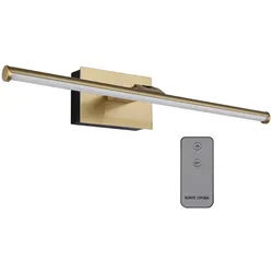 GLOBO LIGHTING LED Bilderleuchte, USB aufladbar, LED fest integriert, Warmweiß, Wandlampe Messing kabellos ohne Strom, Akkulampe Bildbeleuchtung 40cm goldfarben