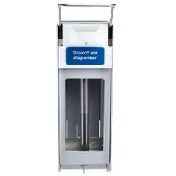 STOKO® MAT® ALU Spender, Gehäuse aus eloxiertem Alu-Blech, mit kurzem Bedienhebel