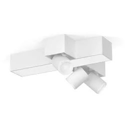 Philips Hue LED Deckenspot White & Color Ambiance Centris 3er Spot Cross-Design, Abschaltautomatik, Bluetooth, CCT - über Fernbedienung, Dimmfunktion, Farbsteuerung, Farbwechsel, Leuchtdauer einstellbar, Memoryfunktion, Nachtlichtfunktion, RGB, Smart Home, Timerfunktion, dimmbar über Fernbedienung, erweiterbar, mehrere Helligkeitsstufen, LED wechselbar, RGB weiß