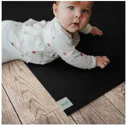 Sanosoft Spielmatte Krabbelmatte rutschfest Sanosoft® 80x220cm schwarz, Oeko-Tex 100 - Made in Germany schwarz 80 cm x 220 cm