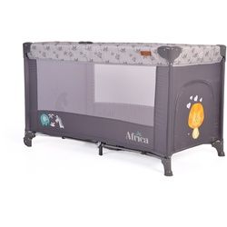 Cangaroo Reisebett Africa Laufstall Seiteneingang Matratze Sichtfenster Tasche grau