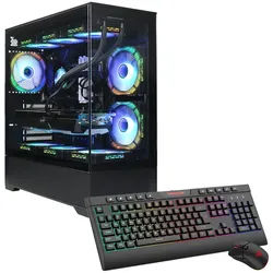 GAMEMAX VISTA AB 7623 AMD Ryzen 7 9700X RTX 5070 32GB DDR5 1TB SSD Gaming-PC (AMD Ryzen 7 9700X, RTX 5070, 32 GB RAM, 1000 GB SSD, Wasserkühlung, Windows 11, DDR5 RAM) schwarz
