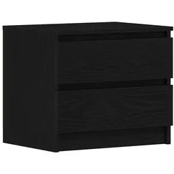 vidaXL Nachttisch 2 pcs Schwarz Eichen-Optik 50 x 40 x 43,5 cm