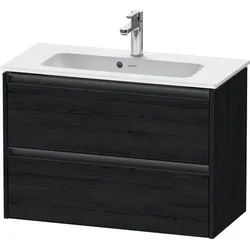 Duravit Ketho.2 Waschtischunterbau wandhängend Eiche Schwarz Matt 810x390x549 mm - K25256016160000 K25256016160000