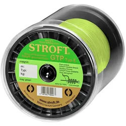 Stroft Angelschnur Stroft Schnur GTP Typ E geflochten maigrün 2000m, 2000 m Länge, 0.25 mm Fadendurchmesser, (1-St), 12kg Tragkraft grün