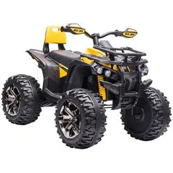 Homcom Mini Elektro-Quad Kinder, Rot/Gelb, Eisen+ Kunststoff , Metall , 65x73x100 cm , Spielzeug, Kinderspielzeug, Kinderautos & Elektro-Kinderautos