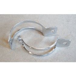 Blinkerschelle, zweiteilig, verchromt, Rohrbefestigung 35-38mm, silber