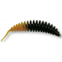 Paladin Kunstköder Paladin Probaits Feinripp Gummiköder - geflavourte Forellenköder goldfarben|schwarz 5 cm
