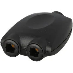 1 Stück TOSLINK Digital Audio-Splitter 1 auf 2, schwarz - Toslink-Kupplung > 2x Toslink-Kupplung