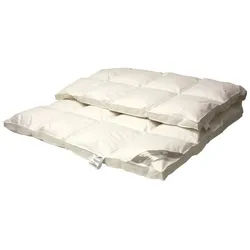 Betten Hofmann 4-Jahreszeitenbett Betten Hofmann TRAUM Daunendecke Kassette 6x7 200x220 cm 100% Daunen, Füllung: 100% Daunen, Bezug: 100% Baumwolle, warme Ganzjahresdecke, hergestellt in Deutschland, hypoallergen weiß