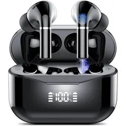 Diyarts wireless In-Ear-Kopfhörer (Ladeetui, Stabiler Bass, Klarer Klang, Wasserdicht, universell kompatibel, intelligente Ladebox) schwarz