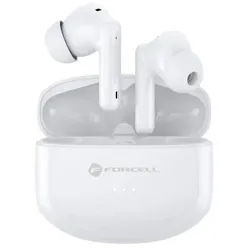 Forcell F-AUDIO kabellose/Bluetooth-Stereo-Kopfhörer TWS CLEAR Sound weiß Bluetooth-Kopfhörer weiß