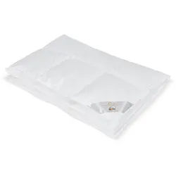 Bettdecke , Weiß , Textil , Füllung: Federn , 155x220 cm , Made in Germany, Oeko-Tex® Standard 100, Responsible Down Standard (Rds), Downpass, Downafresh® , für Hausstauballergiker geeignet, temperaturausgleichend, feuchtigkeitsregulierend, weich und anschmiegsam, reines Naturprodukt, atmungsaktiv, sehr leicht , Heimtextilien, Kopfpolster & Bettdecken, Bettdecken