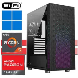X-HARDWARE X-Entry Gaming Computer 5600G, 32GB RAM, 512GB + bis zu 4TB HDD Gaming-PC (AMD Ryzen 5 5600G, AMD Radeon Graphics (iGPU), 32 GB RAM, 1000 GB HDD, 500 GB SSD, Luftkühlung, Windows 11 Professional) 1000 GB