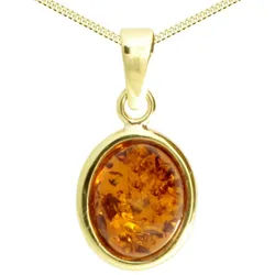 OSTSEE-SCHMUCK Kette mit Anhänger Ostsee-Schmuck Kette mit Anhänger Classic 10x8 mm (2-tlg) goldfarben 42 cm