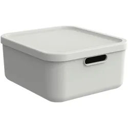 Rotho Box MIT Deckel , Weiß , Kunststoff , Uni , 35.5x17.7x39.5 cm , BPA-frei, Reach, DIN EN ISO 14001, DIN EN ISO 9001 , Tragegriff, Deckel abnehmbar, stapelbar, recycelbar, integrierte Durchlüftung , Ordnen & Aufbewahren, Deko-& Aufbewahrungsboxen, Stapelboxen