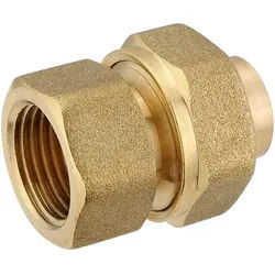Rotguss-Löt-Verschraubung - 15 mm - 1/2'' IG - flachdichtend - mit DVGW-Zulassung