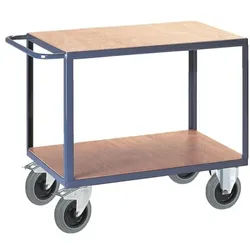 ROLLCART Tischwagen mit 2 Ladeflächen blau, 115x92x70 cm